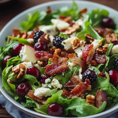 Blackberry Bacon Blue Cheese Salad