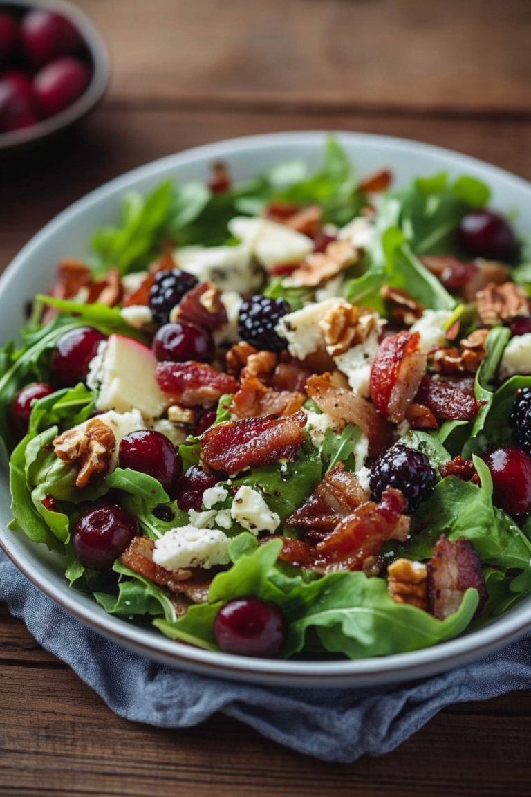 Blackberry Bacon Blue Cheese Salad