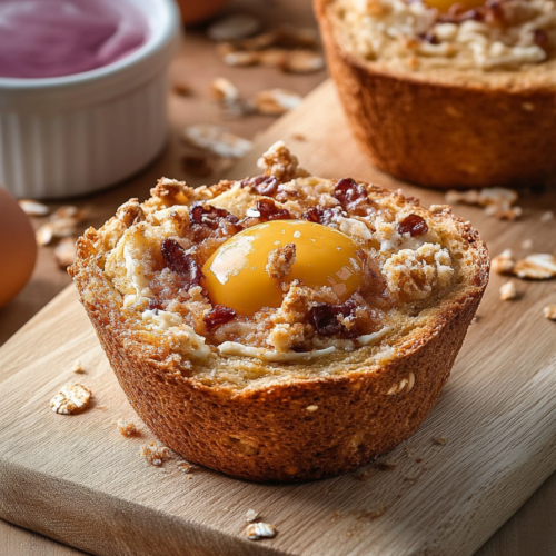 Breakfast Muffin with Whole Egg Inside