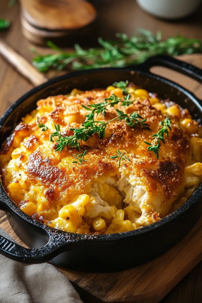 Chicken Cornbread Casserole