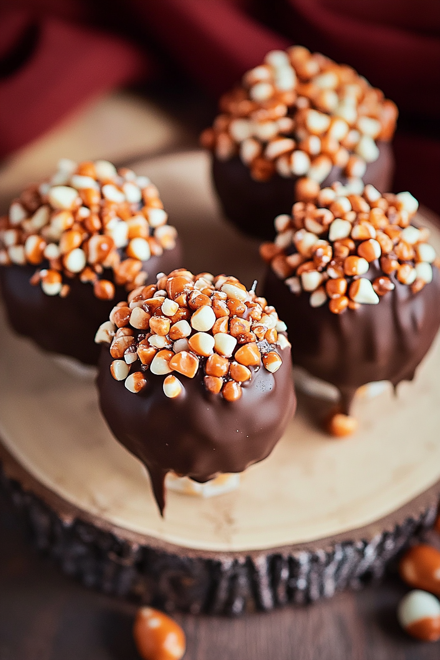 Chocolate-Candy Corn Pretzel Bites