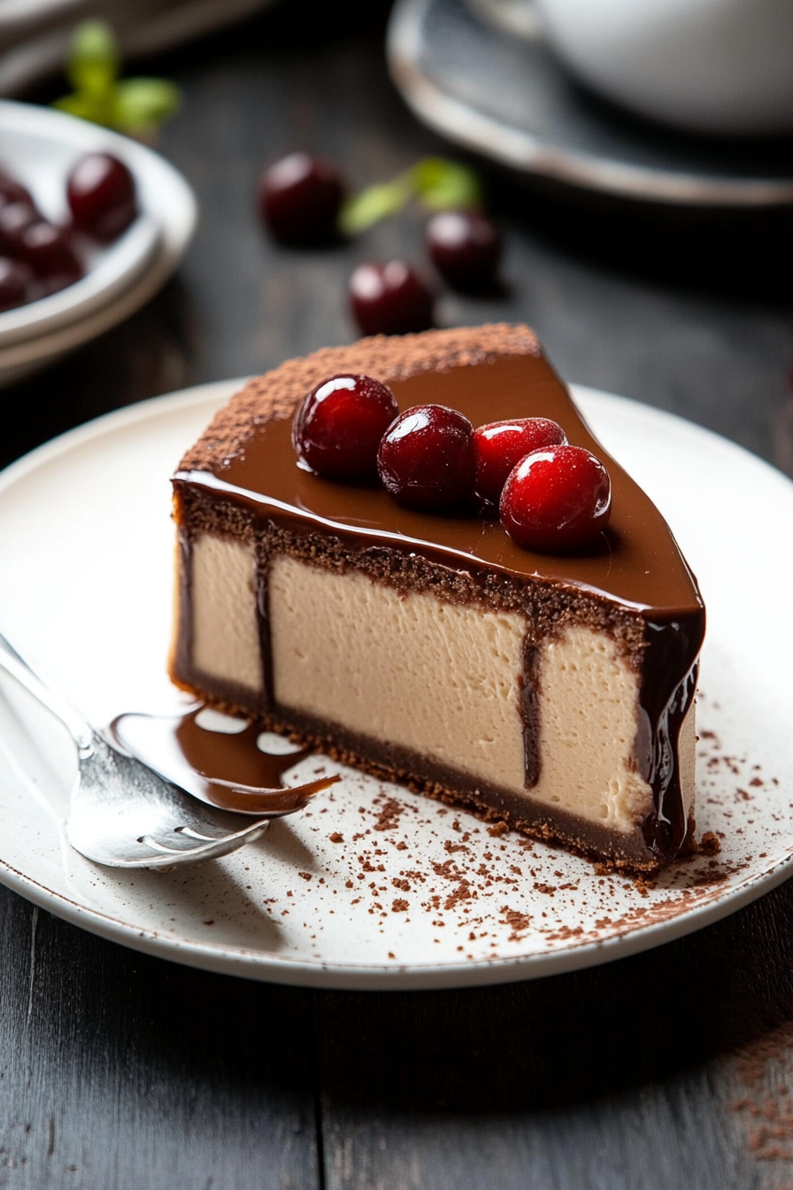 Chocolate Cherry Cheesecake