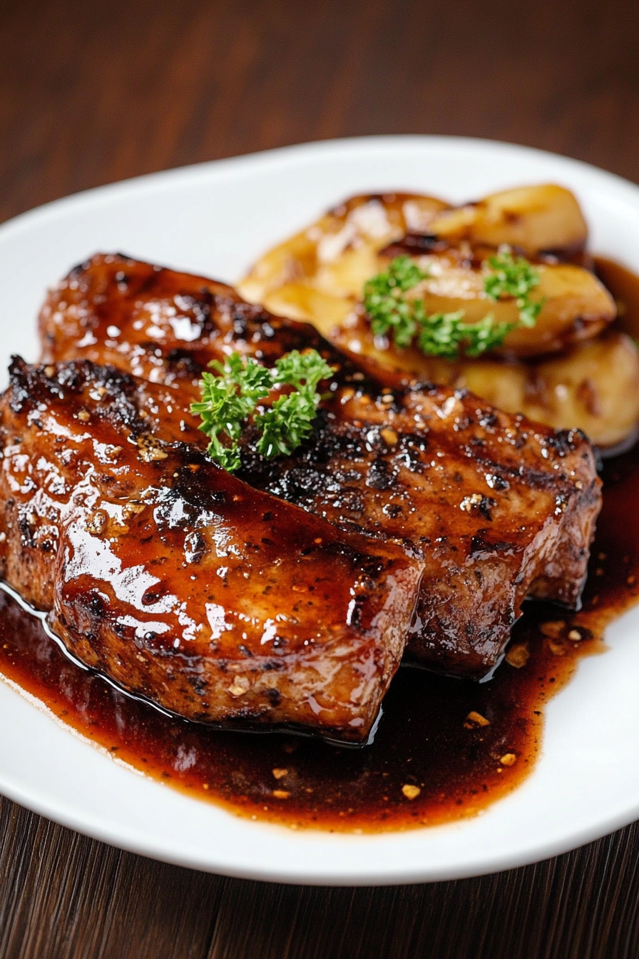 Crockpot Brown Sugar Balsamic Glazed Pork Tenderloin