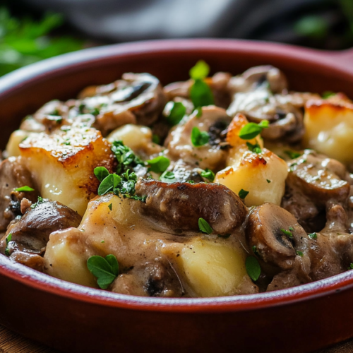 Ground Beef and Mushroom Skillet Recipe
