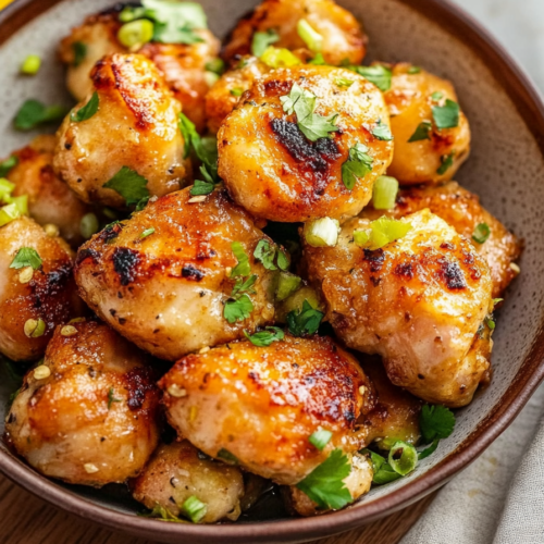 Lemon Garlic Chicken Bites