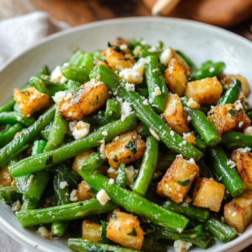 cheesy green beans