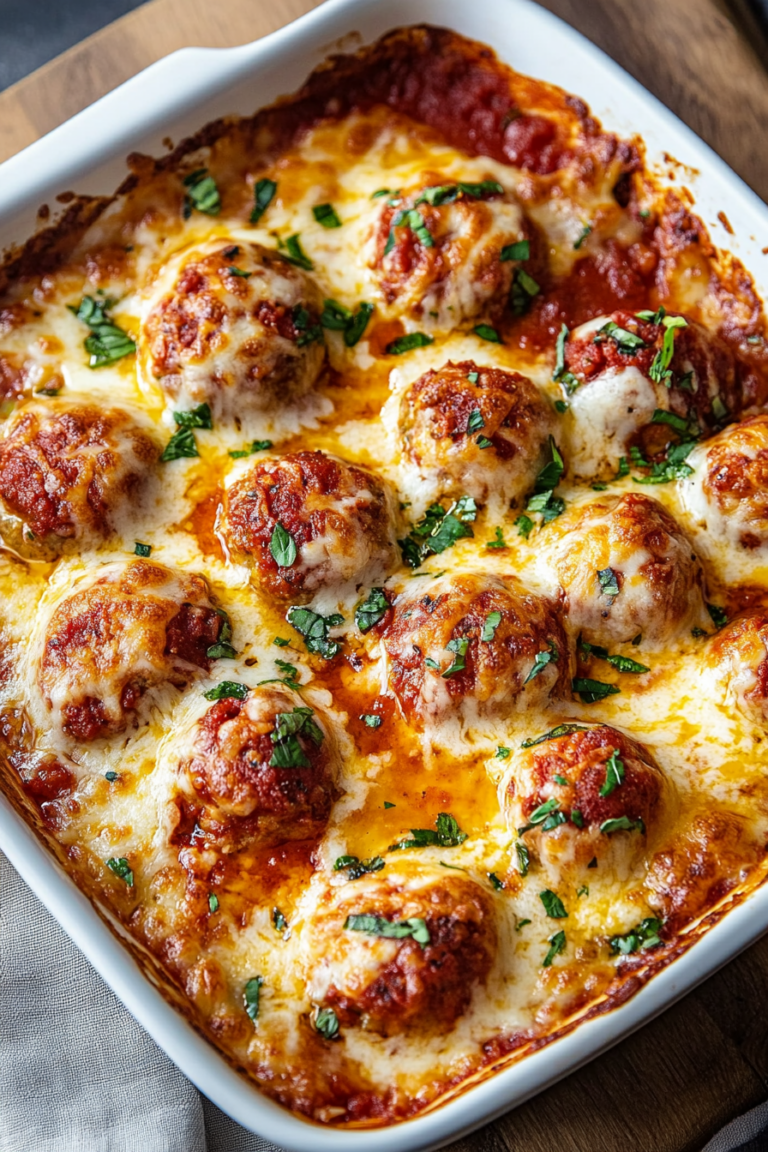 cheesy meatball casserole