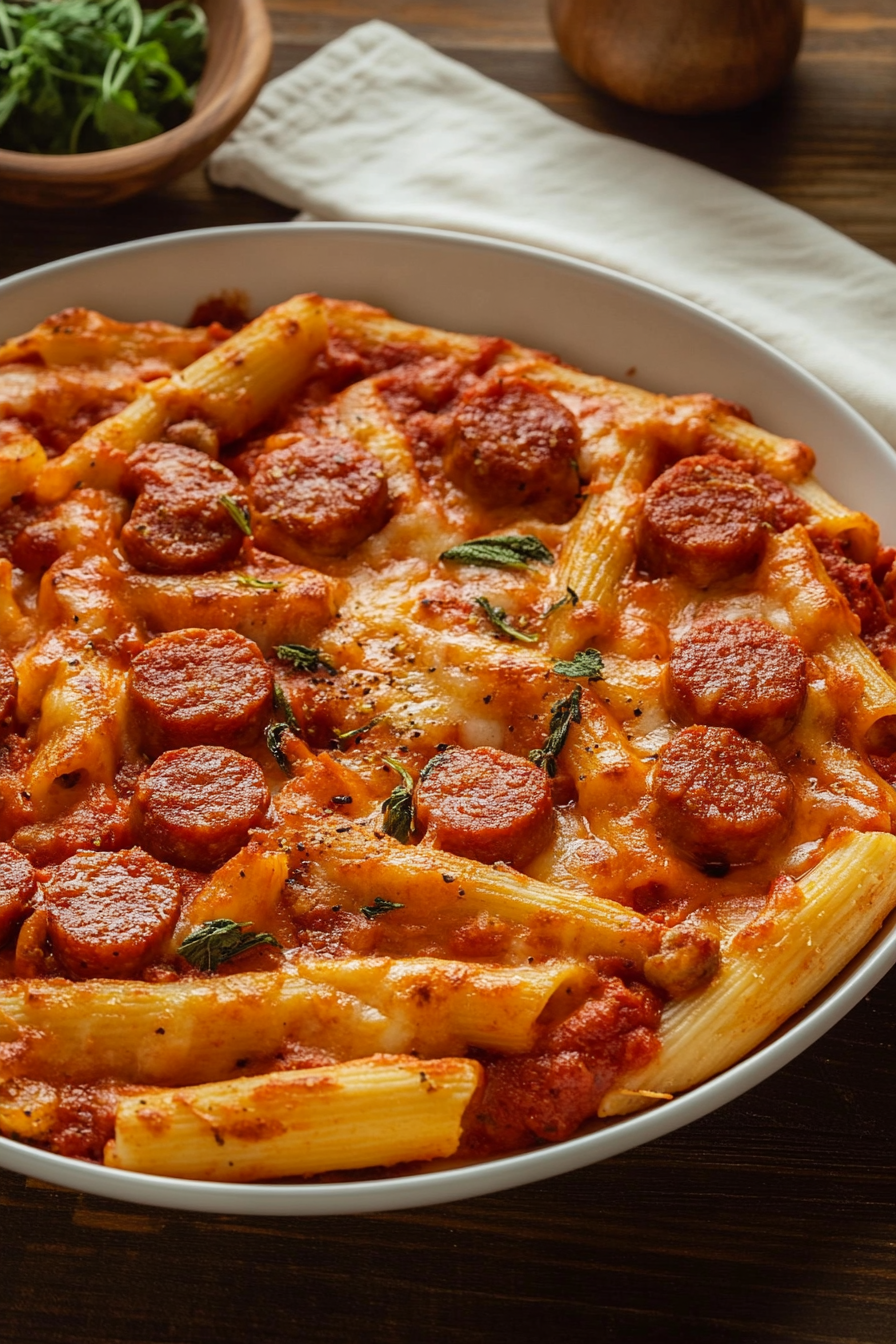 cheesy sausage pasta