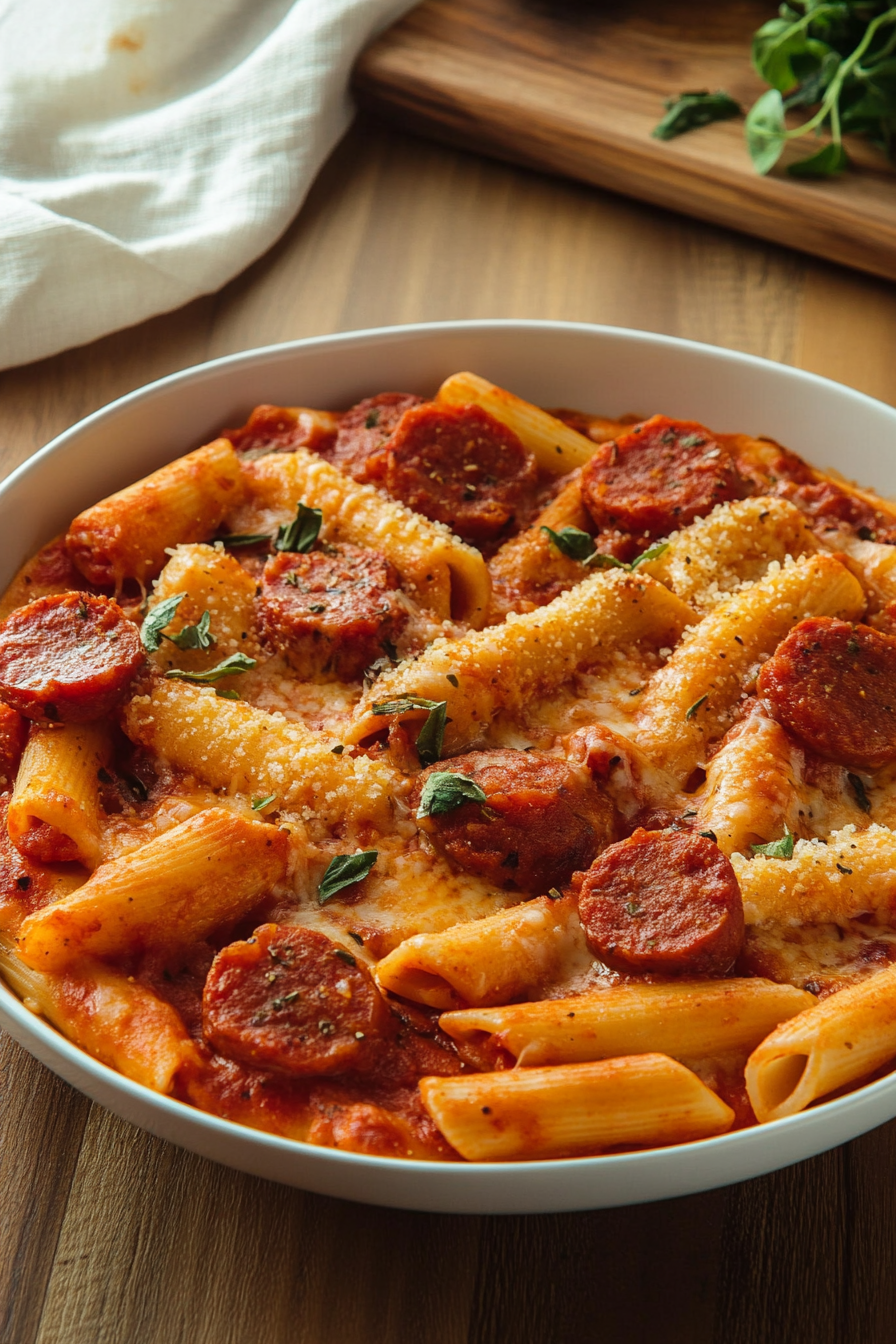 cheesy sausage pasta