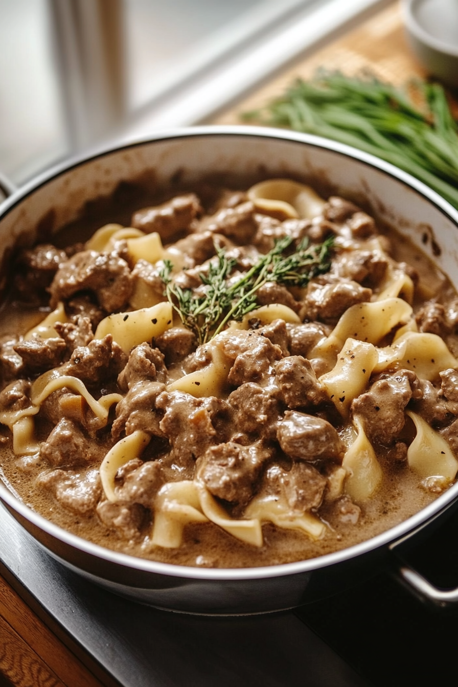 ground beef stroganoff recipe