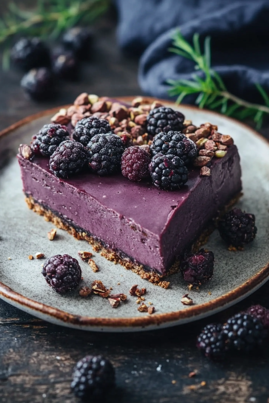 Blackberry Pistachio Cheesecake Bars