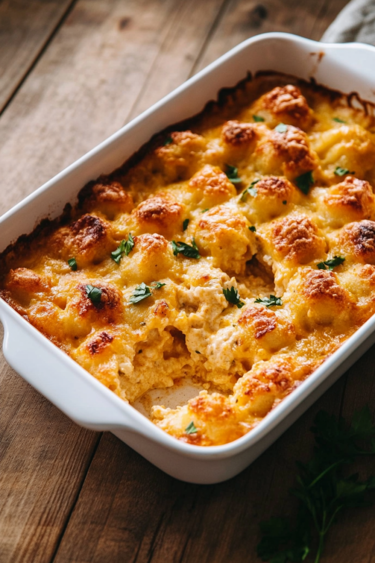 Cracked Out Chicken Tater Tot Casserole