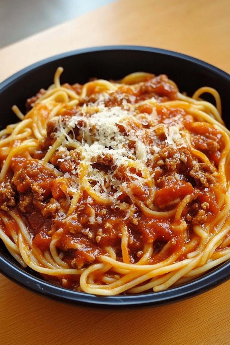 Crockpot Taco Spaghetti