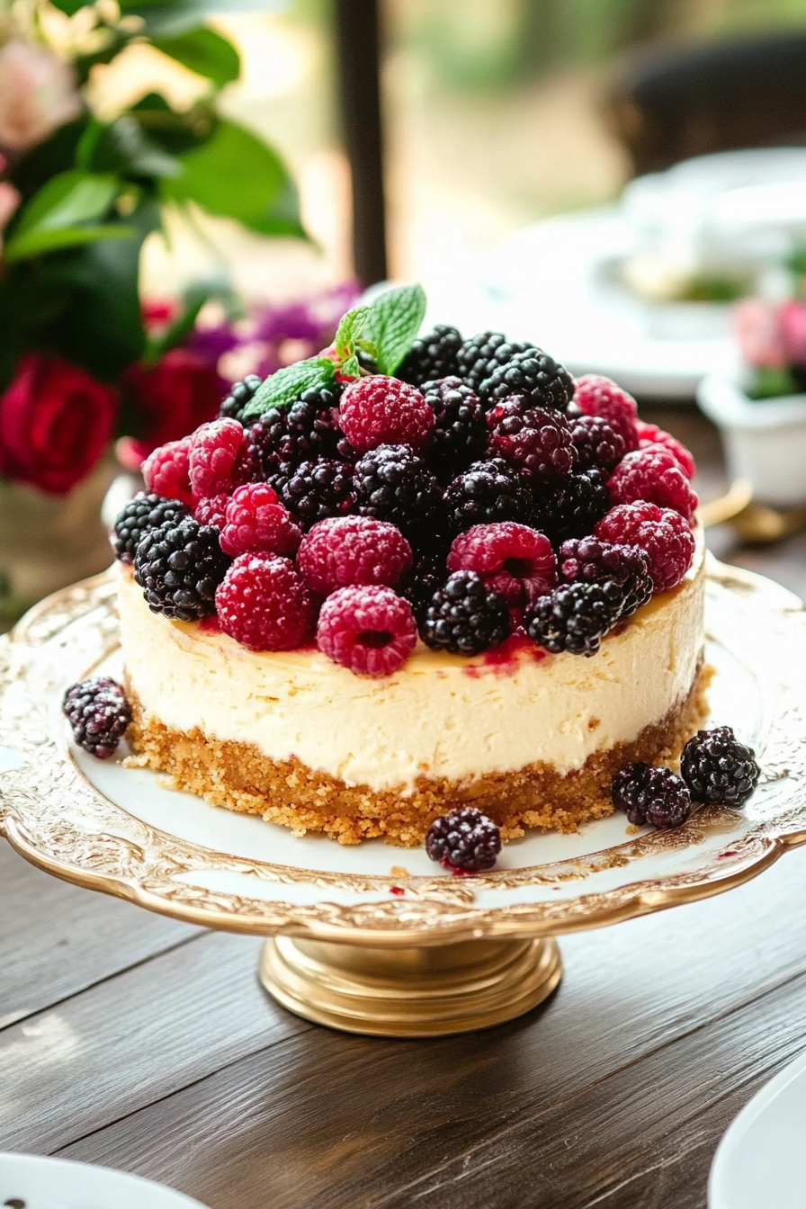 Juicy Blackberry Cheesecake