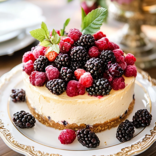 Juicy Blackberry Cheesecake