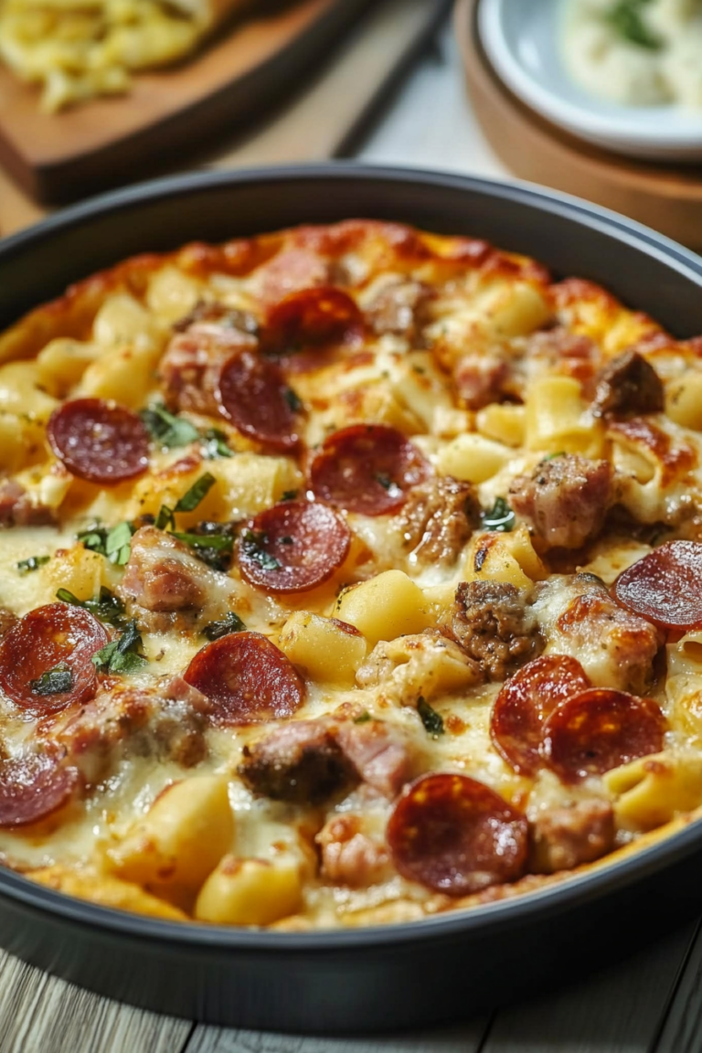 Meat Lovers Pizza Casserole