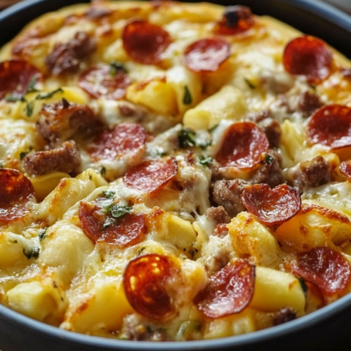 Meat Lovers Pizza Casserole
