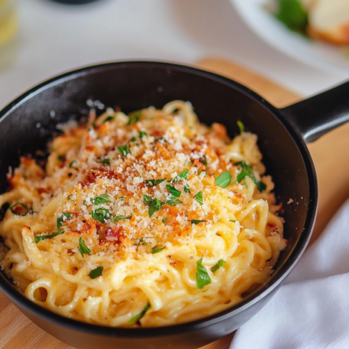 cheesy egg noodles