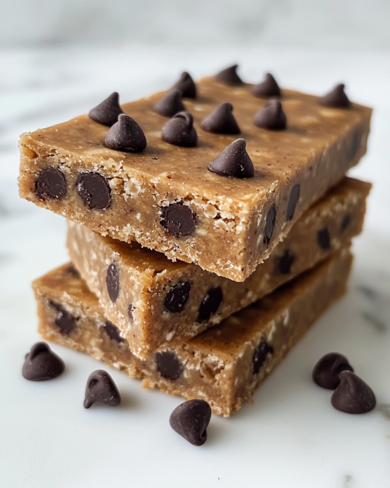 Chocolate Chip Cookie Dough Protein Bars taken with iphone 15 pro max --iw 2 --ar 4:5 --v 6.1 --raw