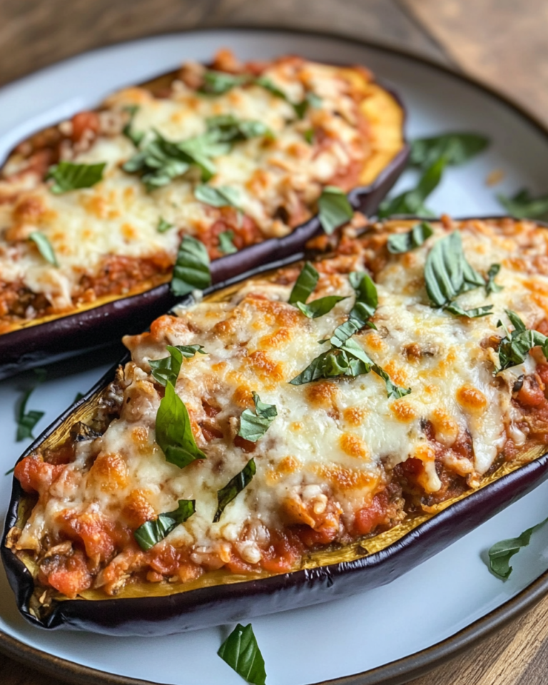 Easy Eggplant Parmesan Boats taken with iphone 15 pro max --iw 2 --ar 4:5 --v 6.1 --raw