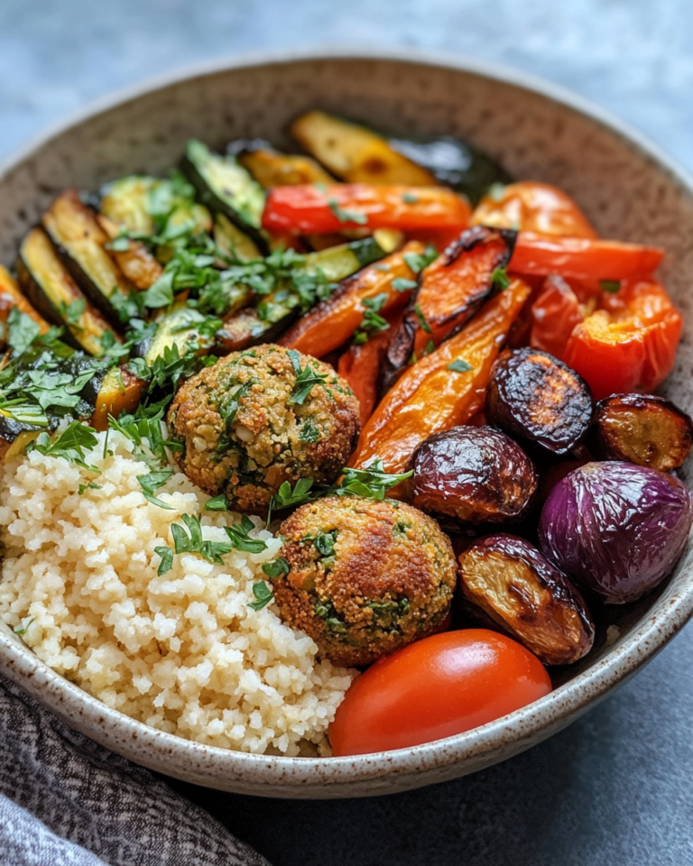 Falafel Bowls With Roasted Veggies & Couscous taken with iphone 15 pro max --iw 2 --ar 4:5 --v 6.1 --raw