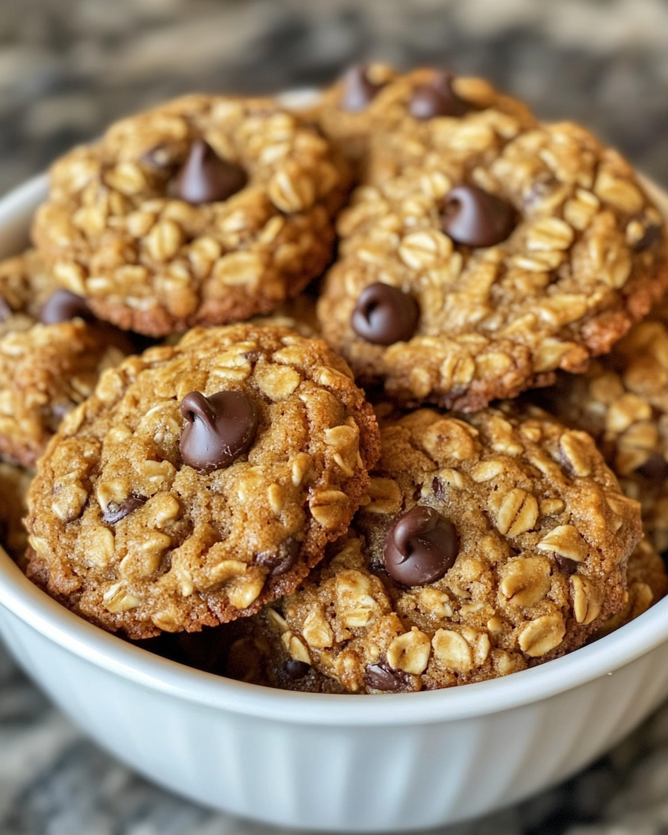 Baked pumpkin chocolate chip oatmeal cookies cooling on wire rack