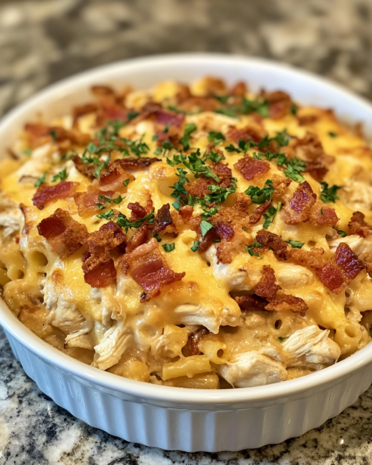 Quick Loaded Cheesy Chicken & Bacon Casserole taken with iphone 15 pro max --iw 2 --ar 4:5 --v 6.1 --raw