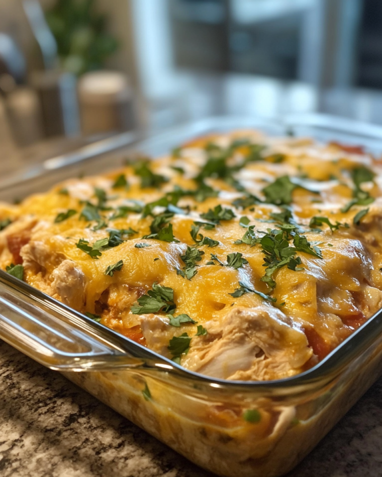 Quick Million Dollar Chicken Casserole taken with iphone 15 pro max --iw 2 --ar 4:5 --v 6.1 --raw