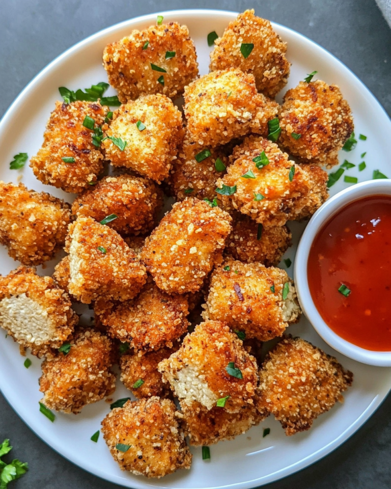 Quinoa Crusted Tofu Nuggets taken with iphone 15 pro max --iw 2 --ar 4:5 --v 6.1 --raw
