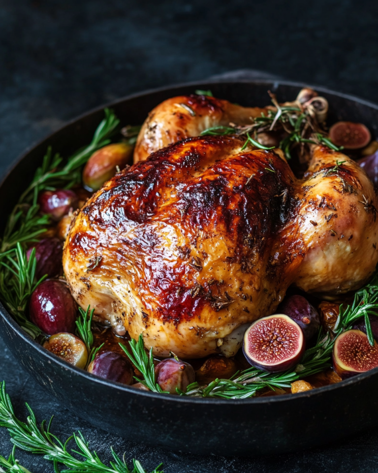 Roasted Chicken With Figs And Rosemary taken with iphone 15 pro max --iw 2 --ar 4:5 --v 6.1 --raw