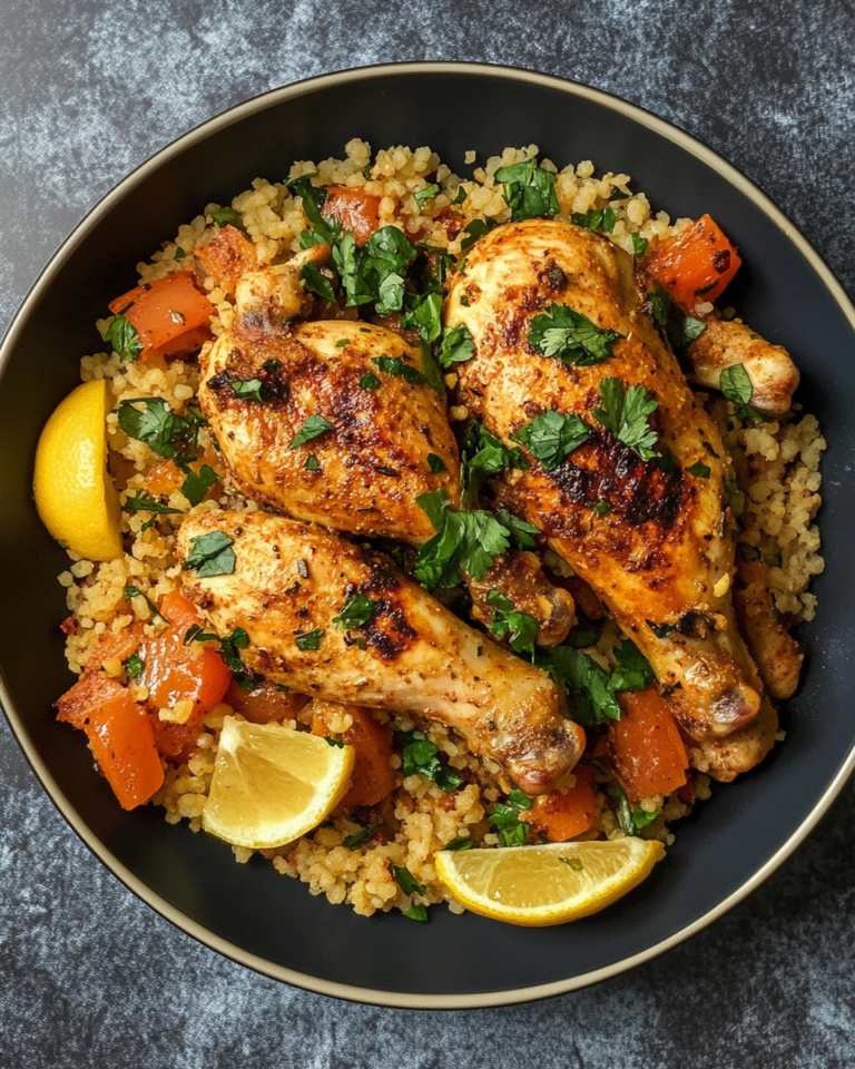 Simple One Pan Moroccan Chicken And Couscous taken with iphone 15 pro max --iw 2 --ar 4:5 --v 6.1 --raw