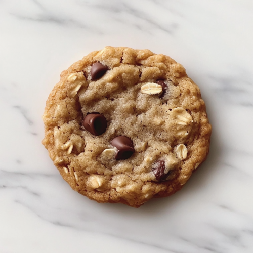 Single Serve Oatmeal Chocolate Chip Cookie taken with iphone 15 pro max --iw 2 --ar 4:5 --v 6.1 --raw