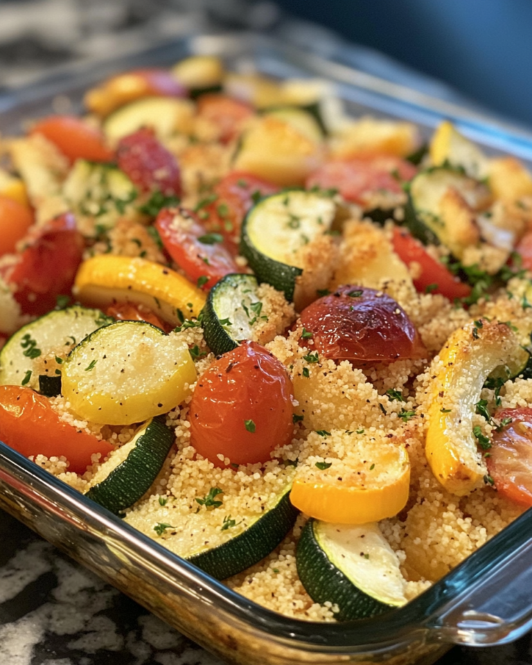 Zucchini & Tomato Couscous Bake taken with iphone 15 pro max --iw 2 --ar 4:5 --v 6.1 --raw