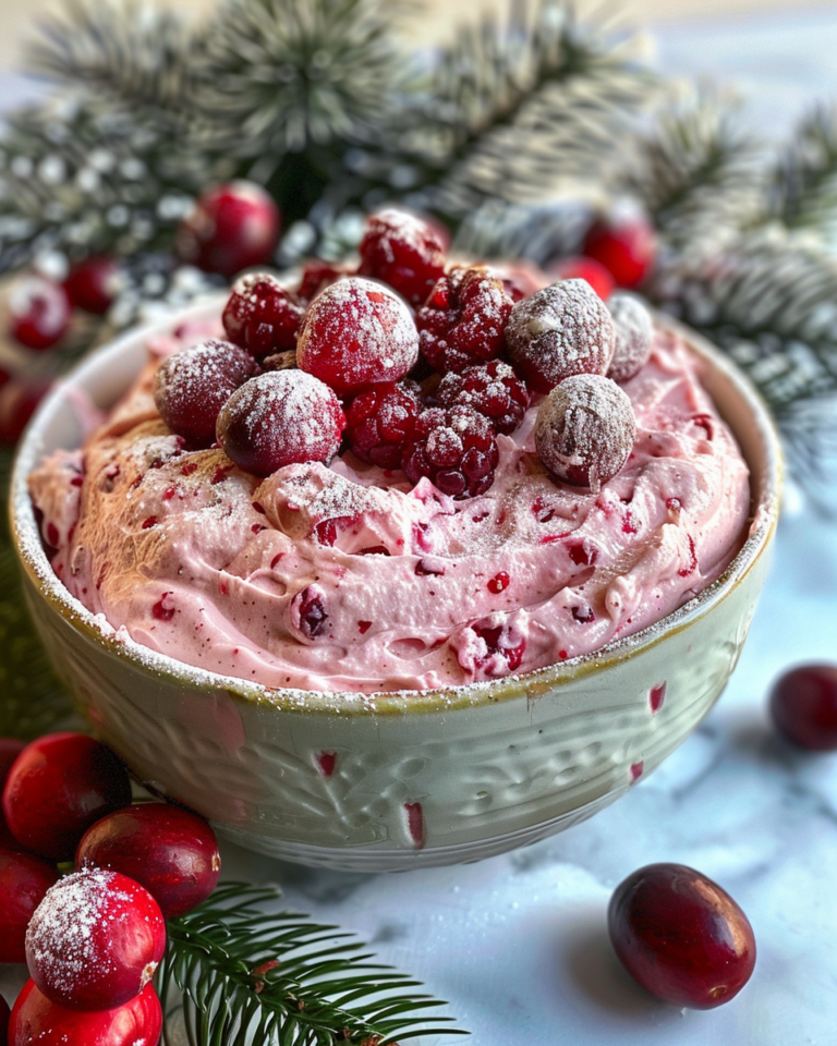 Cranberry Cream Cheese Dip taken with iphone 15 pro max --iw 2 --ar 4:5 --v 6.0 --raw
