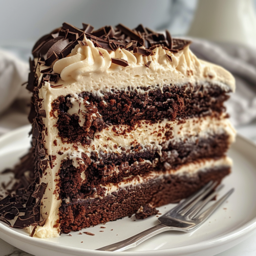 Easy Chocolate Layer Cake taken with iphone 15 pro max --iw 2 --ar 4:5 --v 6.0 --raw