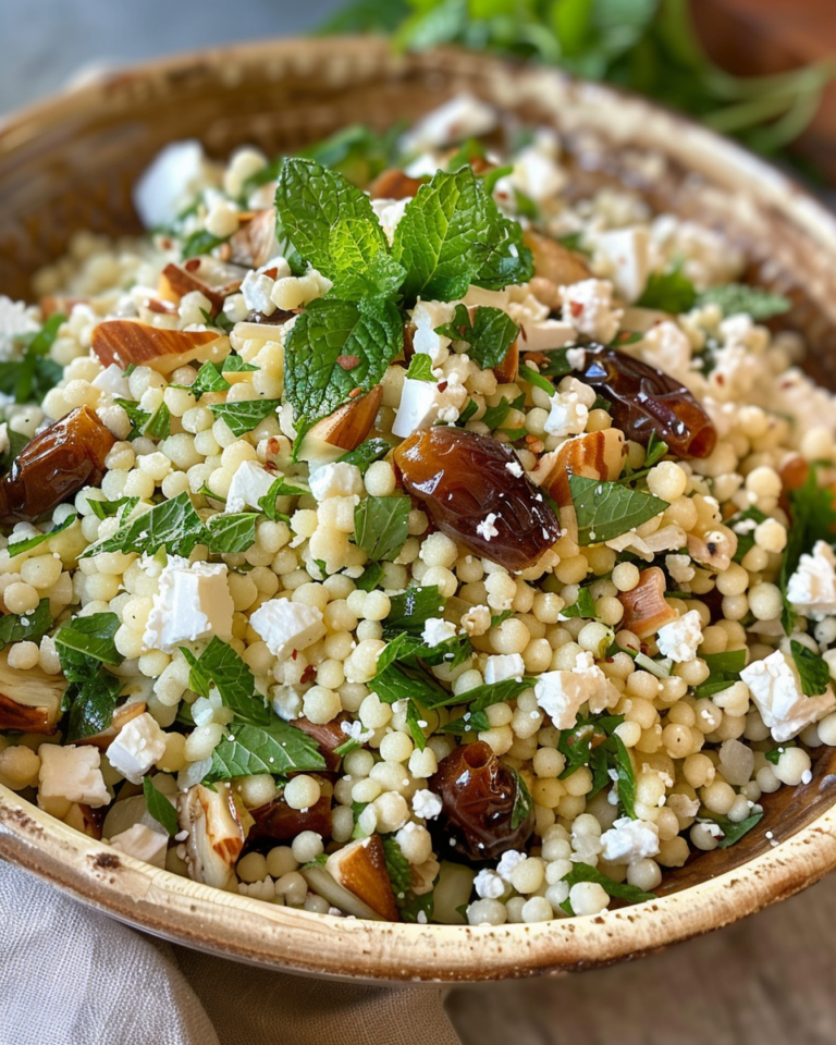 Easy Couscous Salad With Feta And Mint And Dates taken with iphone 15 pro max --iw 2 --ar 4:5 --v 6.0 --raw