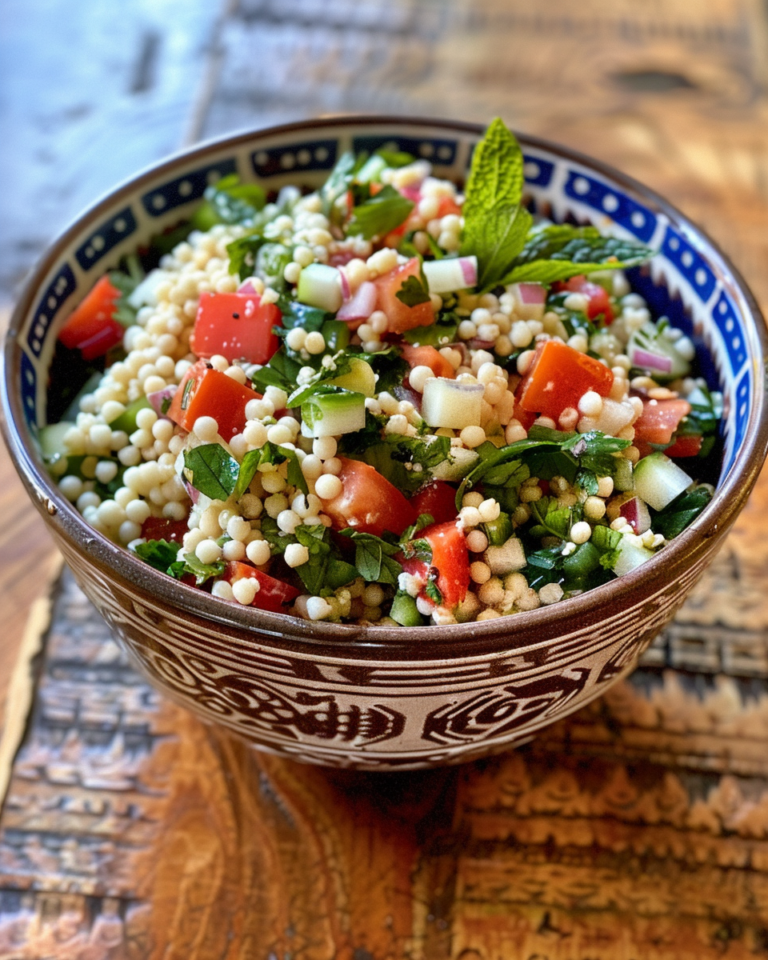 Lebanese Couscous Salad taken with iphone 15 pro max --iw 2 --ar 4:5 --v 6.0 --raw