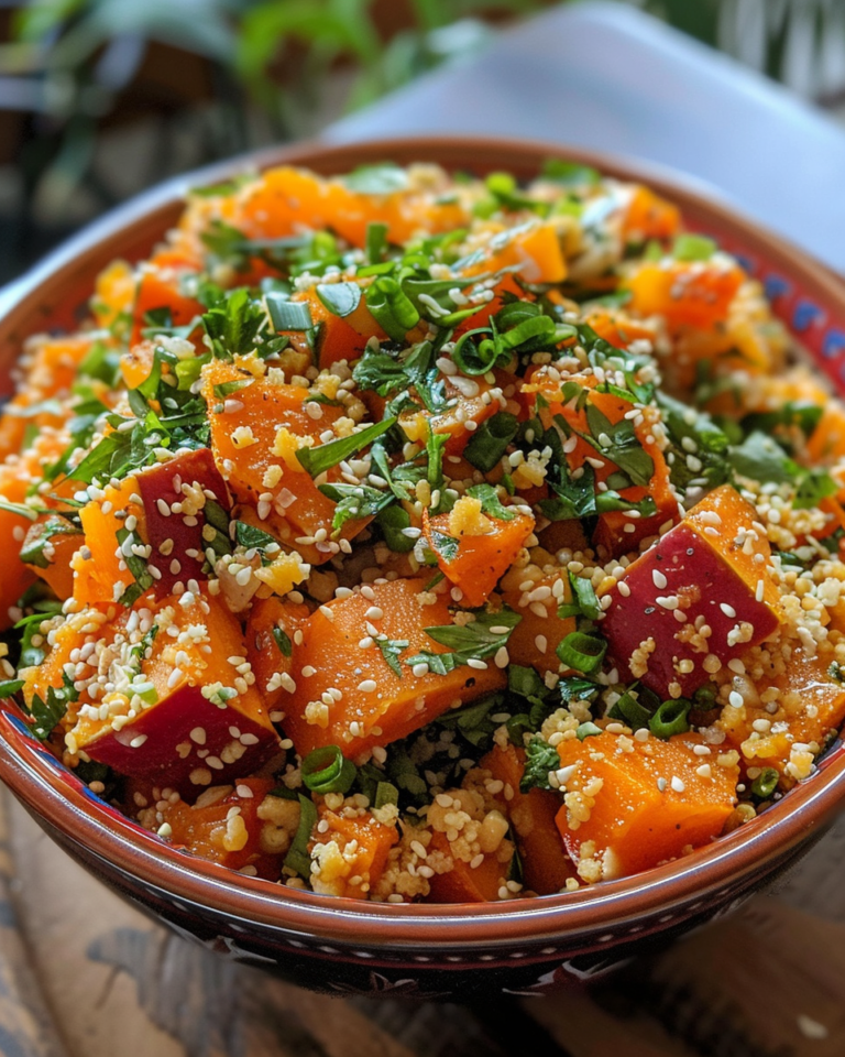Moroccan Pumpkin And Couscous Salad taken with iphone 15 pro max --iw 2 --ar 4:5 --v 6.0 --raw