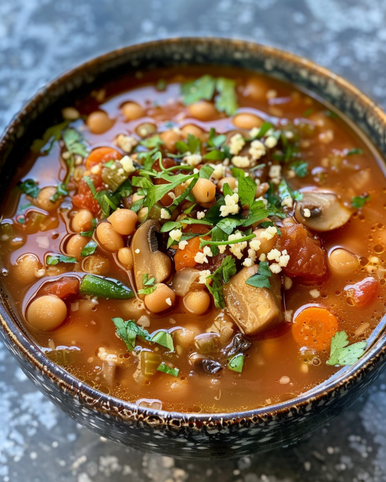 Mushroom, Bean And Couscous Soup taken with iphone 15 pro max --iw 2 --ar 4:5 --v 6.0 --raw