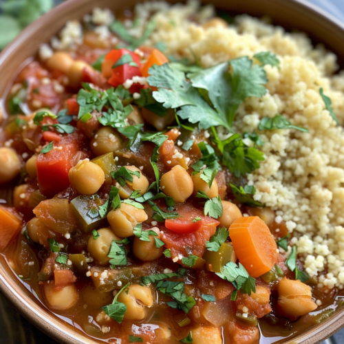 Smoky Chickpea Stew With Couscous taken with iphone 15 pro max --iw 2 --ar 4:5 --v 6.0 --raw