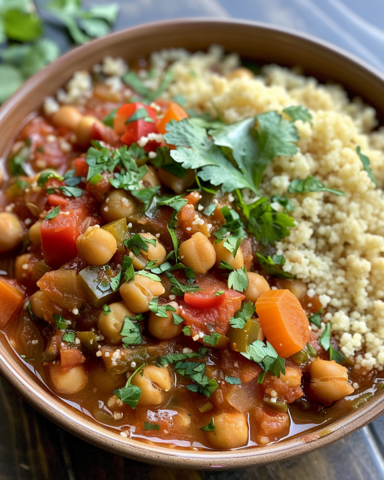 Smoky Chickpea Stew With Couscous taken with iphone 15 pro max --iw 2 --ar 4:5 --v 6.0 --raw