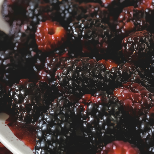 Stewed Blackberry And Apple taken with iphone 15 pro max --iw 2 --ar 4:5 --v 6.0 --raw