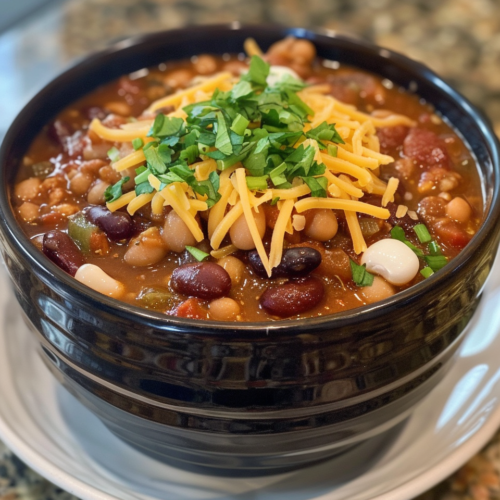 Three Bean Chili taken with iphone 15 pro max --iw 2 --ar 4:5 --v 6.0 --raw