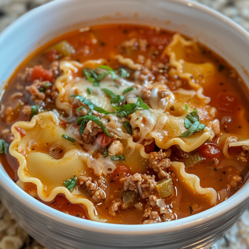 Viral Lasagna Soup taken with iphone 15 pro max --iw 2 --ar 4:5 --v 6.0 --raw